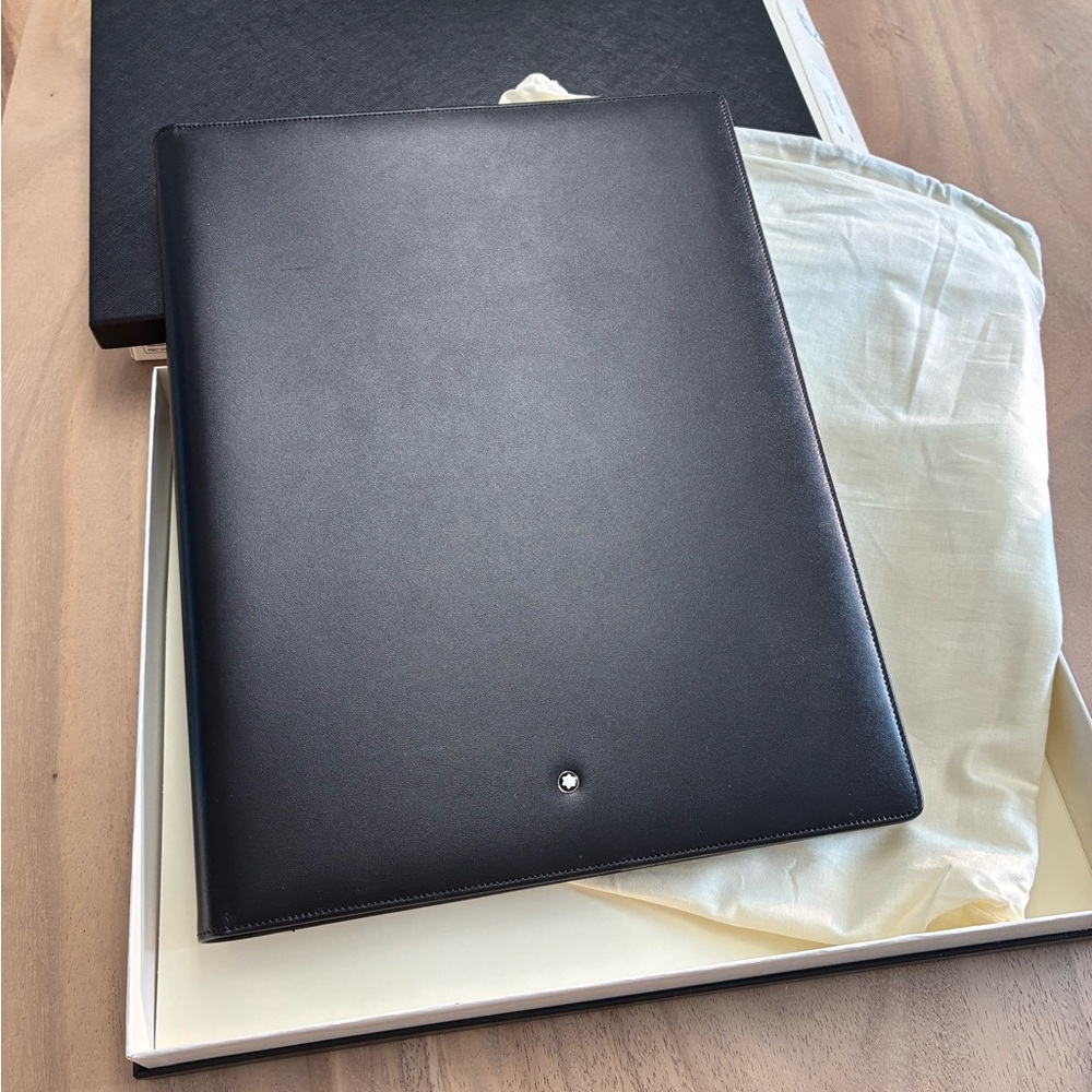 Montblanc Black Leather Meisterstuck Notebook Document Holder
